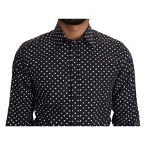 Dolce & Gabbana Elegantes Langarmhemd mit Polka Dot für Männer
