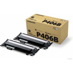 Original Toner HP SU374A Black CLP360 SERIES, CLP365 SERIES / CLX-3300 SERIES, CLX-3305 SERIES - CLTP406B 2 Units