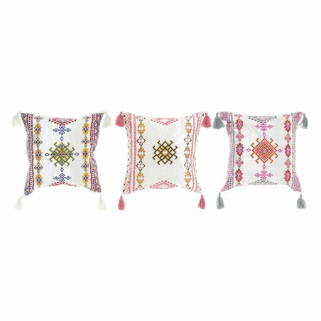 Coussin DKD Home Decor 8424001817528 Multicouleur Arabe 40 x 10 x 40 cm Frange (3 Pièces)