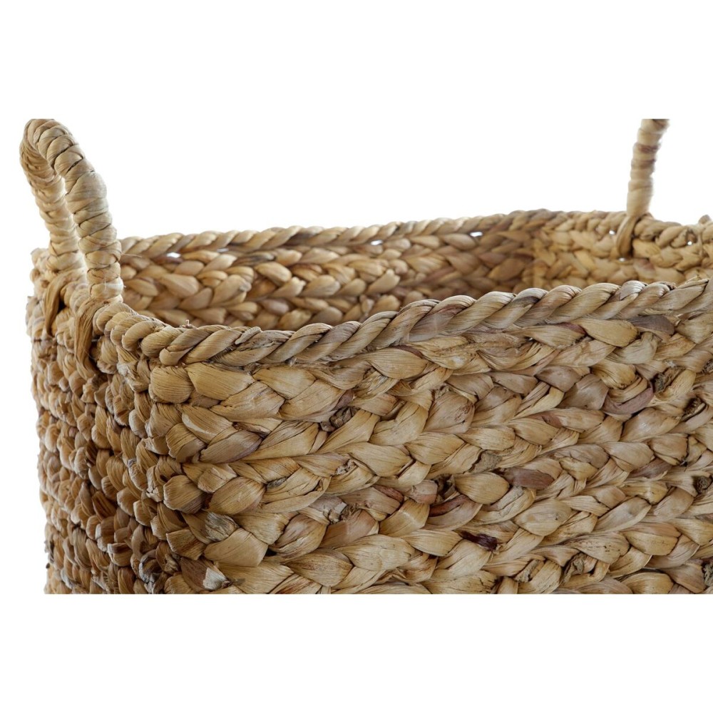Basket set DKD Home Decor Brown Natural Rushes (2 Pieces)