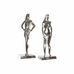 Deko-Figur DKD Home Decor 8424001856480 23 x 13 x 62 cm Silberfarben (2 Stück)