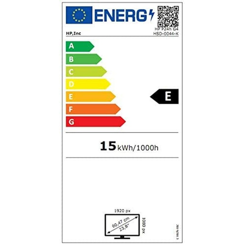 Écran HP 7VH44AAABB 23,8" LED IPS 75 Hz 60 Hz