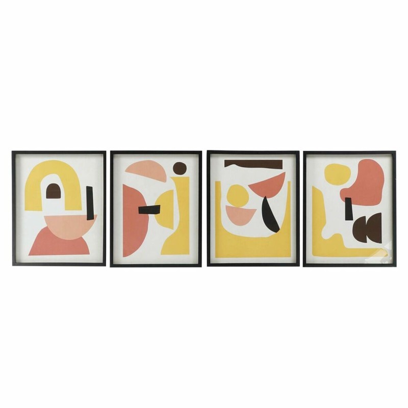 Cadre DKD Home Decor 40 x 2,5 x 50 cm Abstrait Scandinave (4 Pièces)