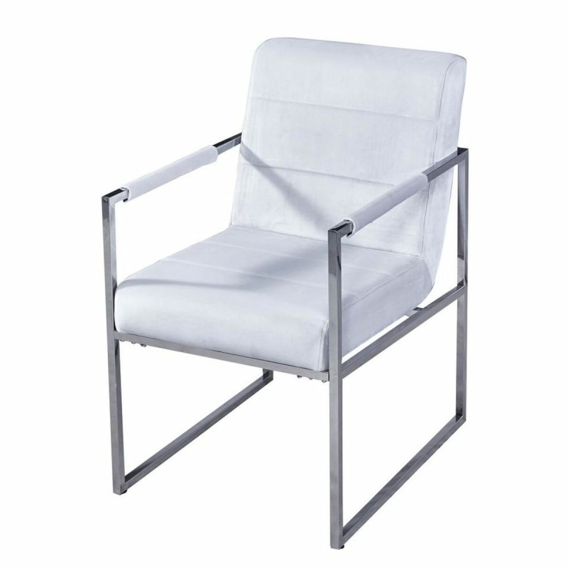 Armchair DKD Home Decor White Steel Plastic 75 x 57 x 92 cm