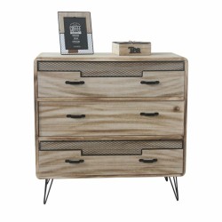 Schubladenschrank DKD Home Decor   natürlich Schwarz Paulonia-Holz (80 x 38 x 79 cm)