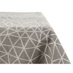 Nappe Abstrait Gris Jacquard Blanc (140 x 180 cm)