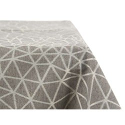 Tablecloth Abstract Grey Jacquard White (140 x 180 cm)