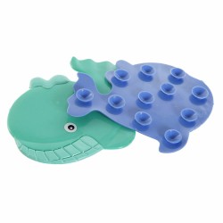 Badematte DKD Home Decor 11,5 x 1 x 10 cm Blau türkis Für Kinder PVC 10 cm (2 Stück)