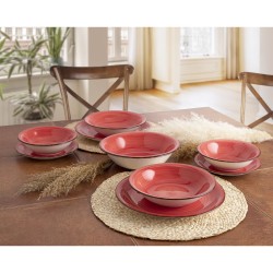 Assiette plate Quid Vita Céramique Rouge (Ø 27 cm) (12 Unités)