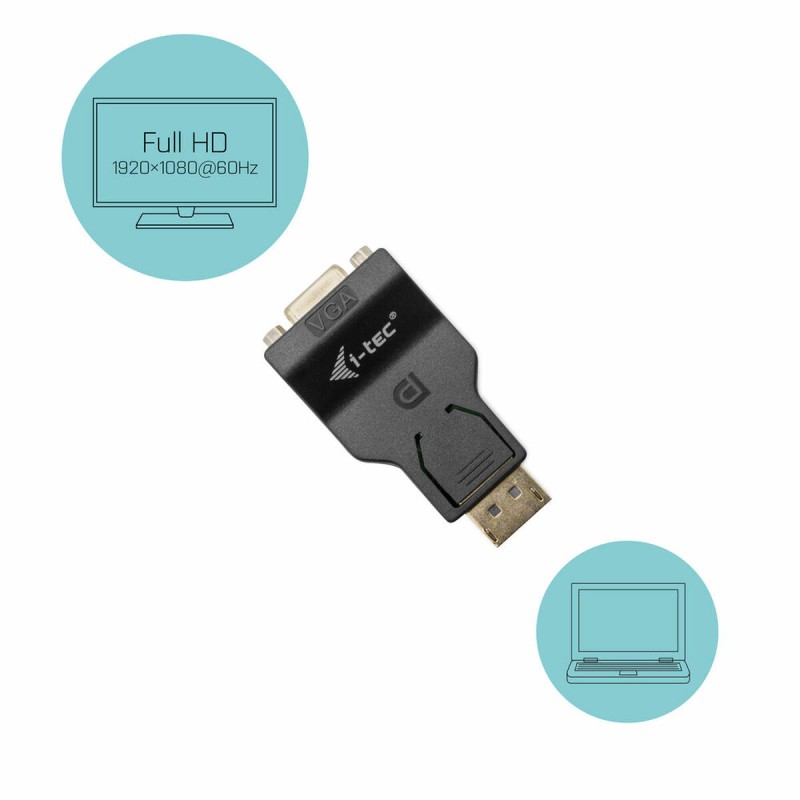 Adaptateur DisplayPort vers VGA i-Tec DP2VGAADA            Noir