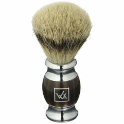 Shaving Brush Walkiria Brown Silver Methacrylate Natural