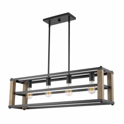 Suspension DKD Home Decor Marron Noir Métal Pin 220 V (87 x 20 x 29 cm)