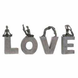 Deko-Figur DKD Home Decor Love Harz (13 x 6 x 23 cm) (40 x 4 x 22 cm) (4 pcs)