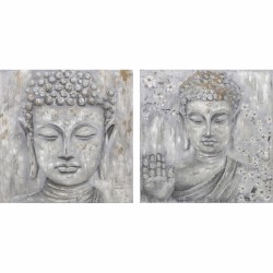 Bild DKD Home Decor 100 x 2,4 x 100 cm Buddha Orientalisch (2 Stück)