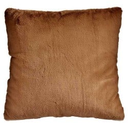 Coussin Avec cheveux Marron Cuir synthétoqie (60 x 2 x 60 cm)