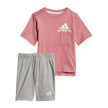 Ensemble de Sport pour Enfants Adidas Badge of Sport Summer Corail