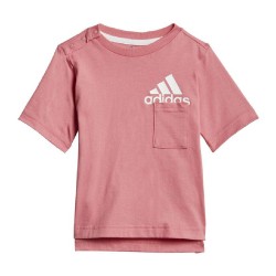 Ensemble de Sport pour Enfants Adidas Badge of Sport Summer Corail