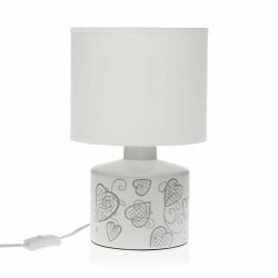 Lampe de bureau Versa Cozy Coeurs Céramique (22,5 x 35 x 22,5 cm)