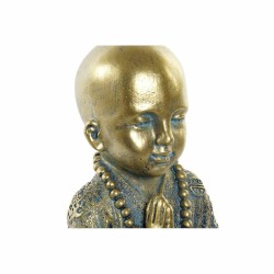 Deko-Figur DKD Home Decor Blau Bunt Gold Mönch Orientalisch 17 x 13,6 x 21,8 cm