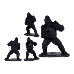 Decorative Figure Gorilla Black Resin (25,5 x 56,5 x 43,5 cm)