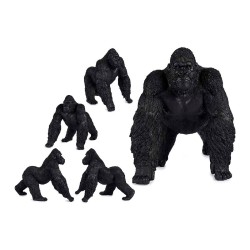 Deko-Figur Gorilla Schwarz Harz (30 x 36 x 45 cm)