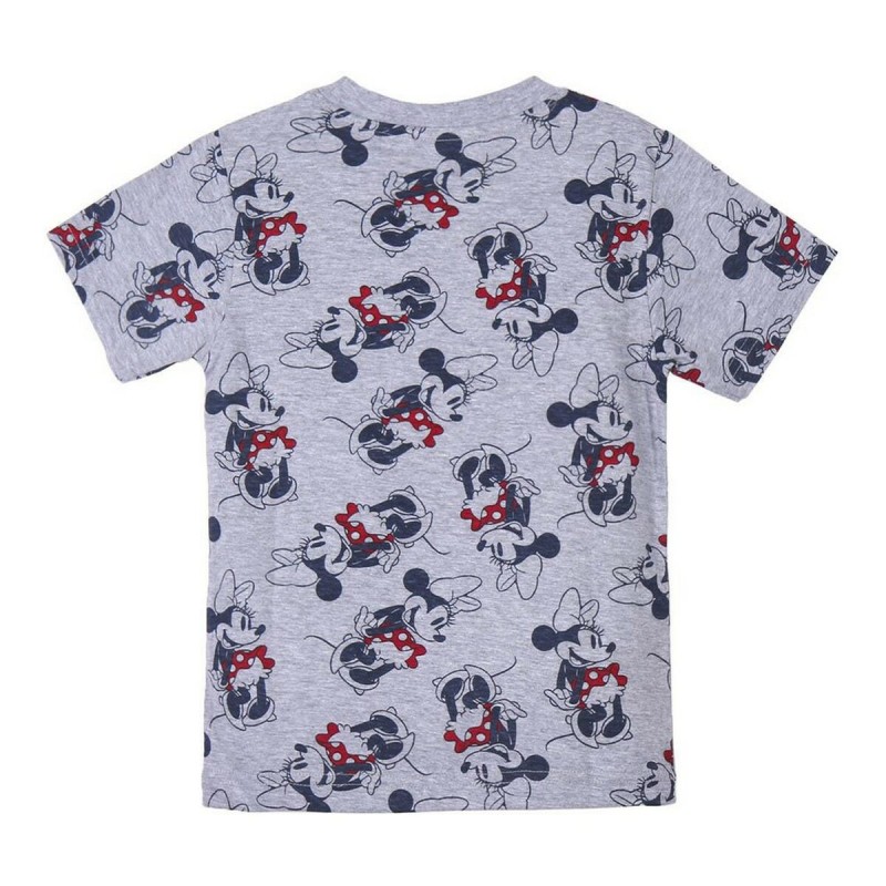 Child's Short Sleeve T-Shirt Minnie Mouse Grey