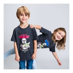 Kurzarm-T-Shirt für Kinder The Mandalorian Schwarz