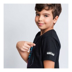 Kurzarm-T-Shirt für Kinder The Mandalorian Schwarz