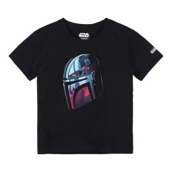 Kurzarm-T-Shirt für Kinder The Mandalorian Schwarz