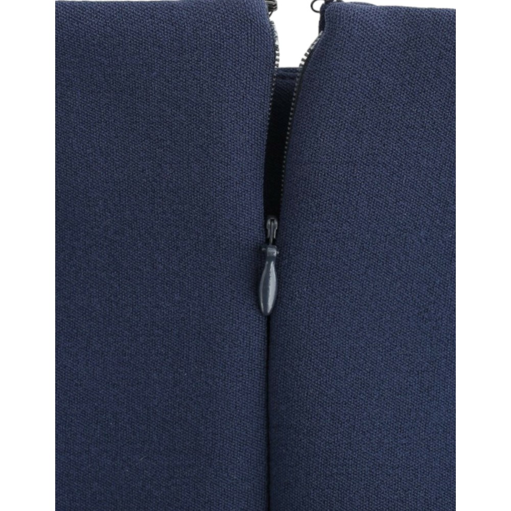 Costume National Schicker blauer Minirock mit seitlichem Reißverschluss