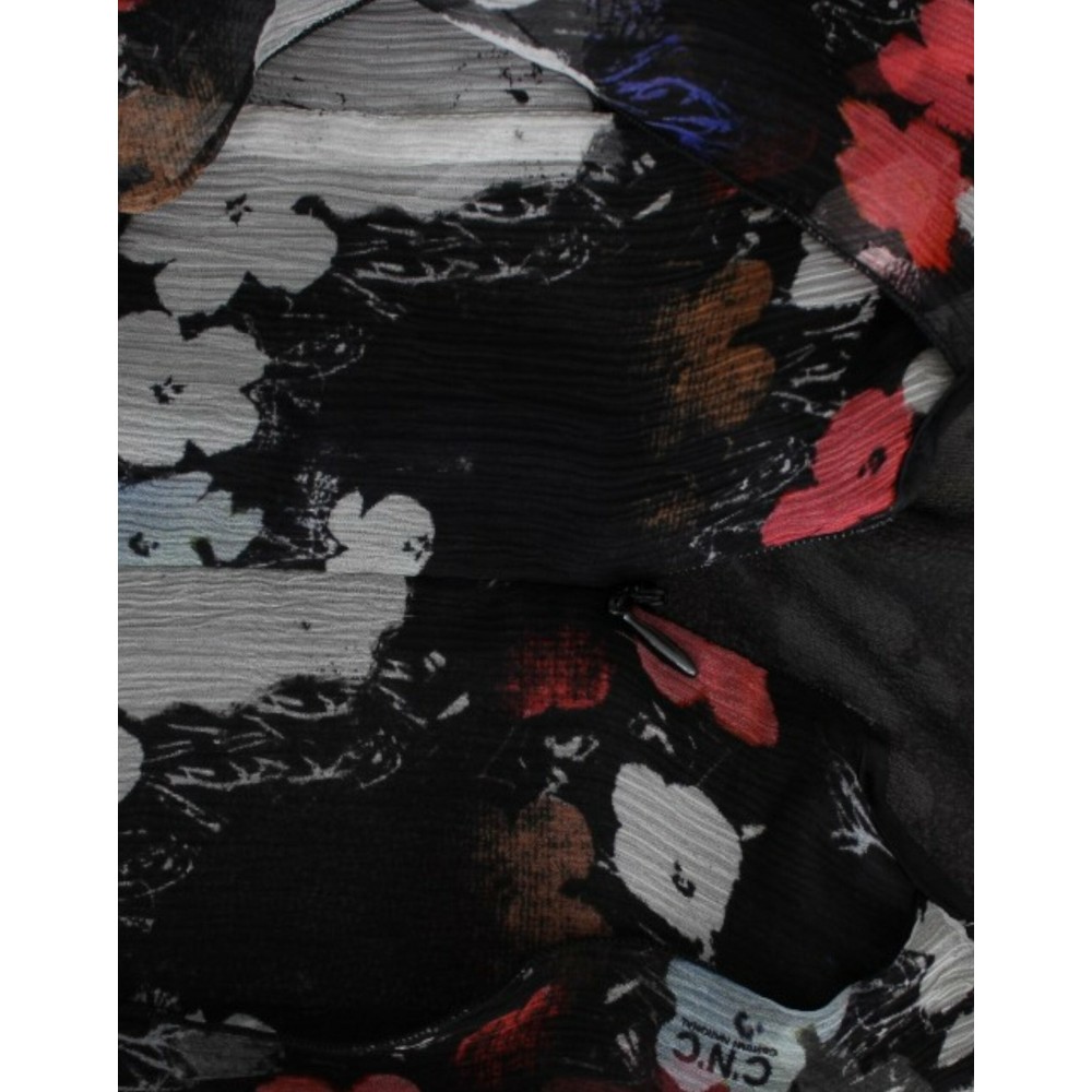 Costume National Multicolor Mini-Kleid aus geblümter Seide