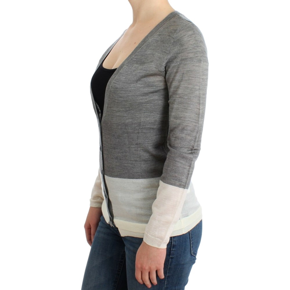 Costume National Schicke graue leichte Strickjacke