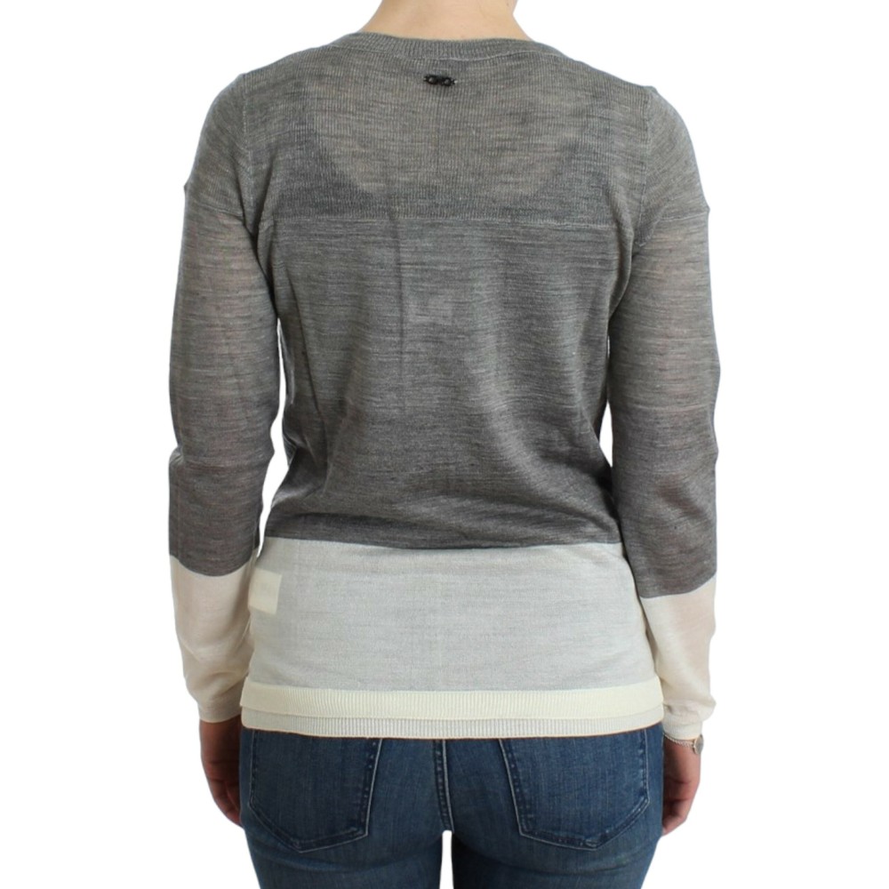 Costume National Schicke graue leichte Strickjacke