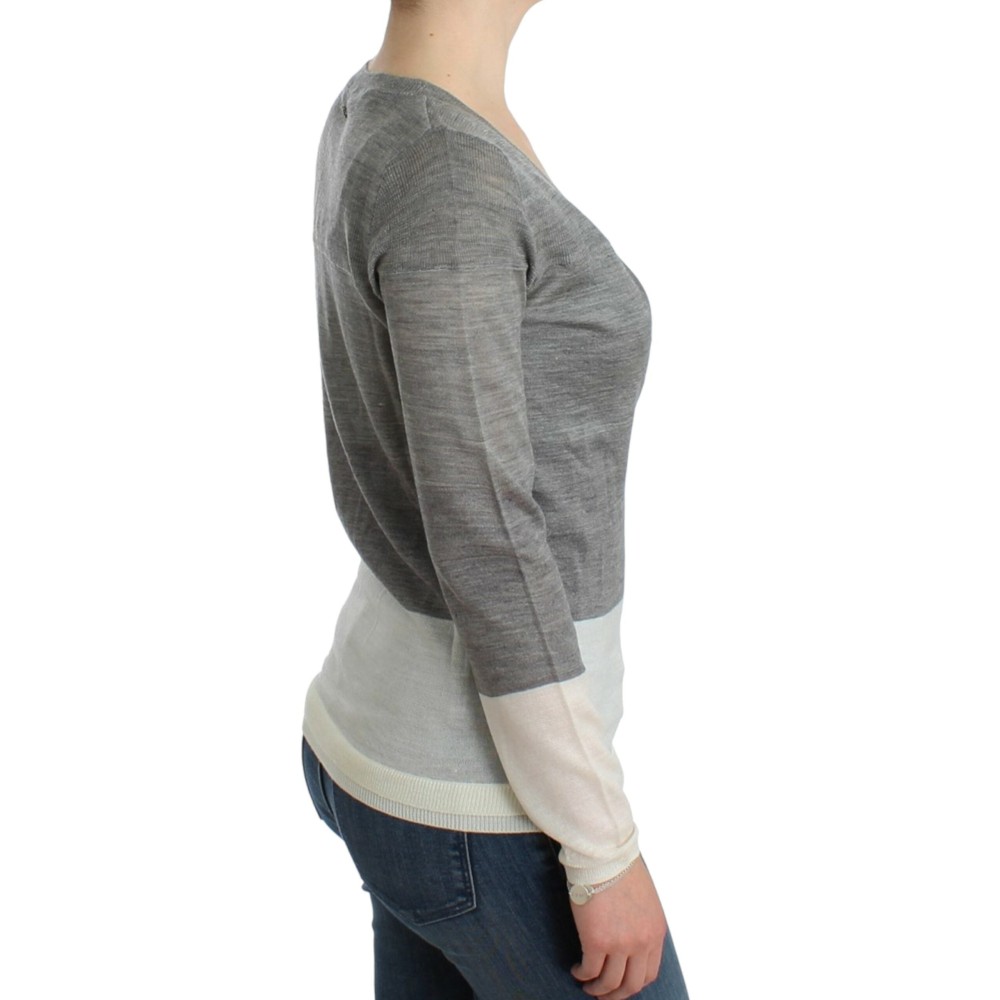 Costume National Schicke graue leichte Strickjacke