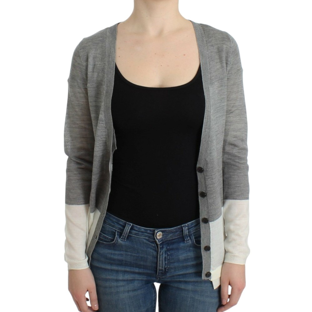 Costume National Schicke graue leichte Strickjacke