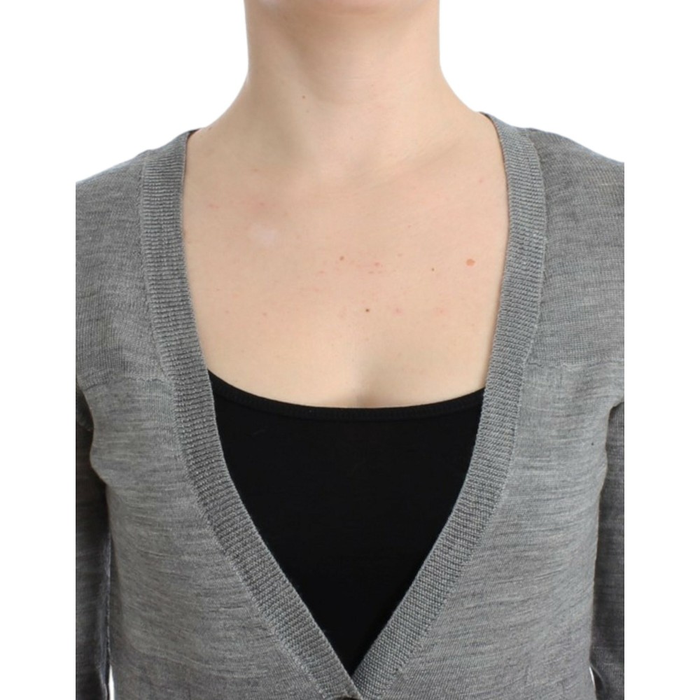 Costume National Schicke graue leichte Strickjacke