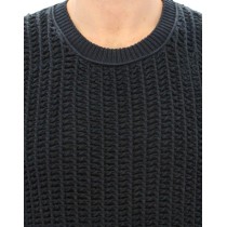 Dolce & Gabbana Eleganter blau-schwarzer Lagenpulli
