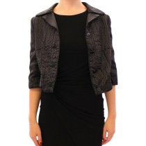 Dolce & Gabbana Elegante Braun-Gold-Detail-Lederjacke