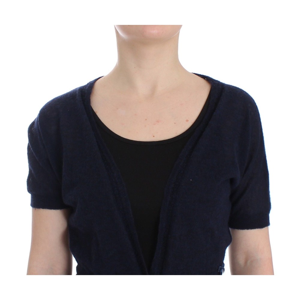 Ermanno Scervino Schicker grüner Cropped Cotton Sweater