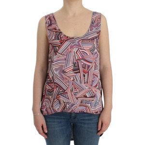 Costume National Schickes ärmelloses Multicolor-Top