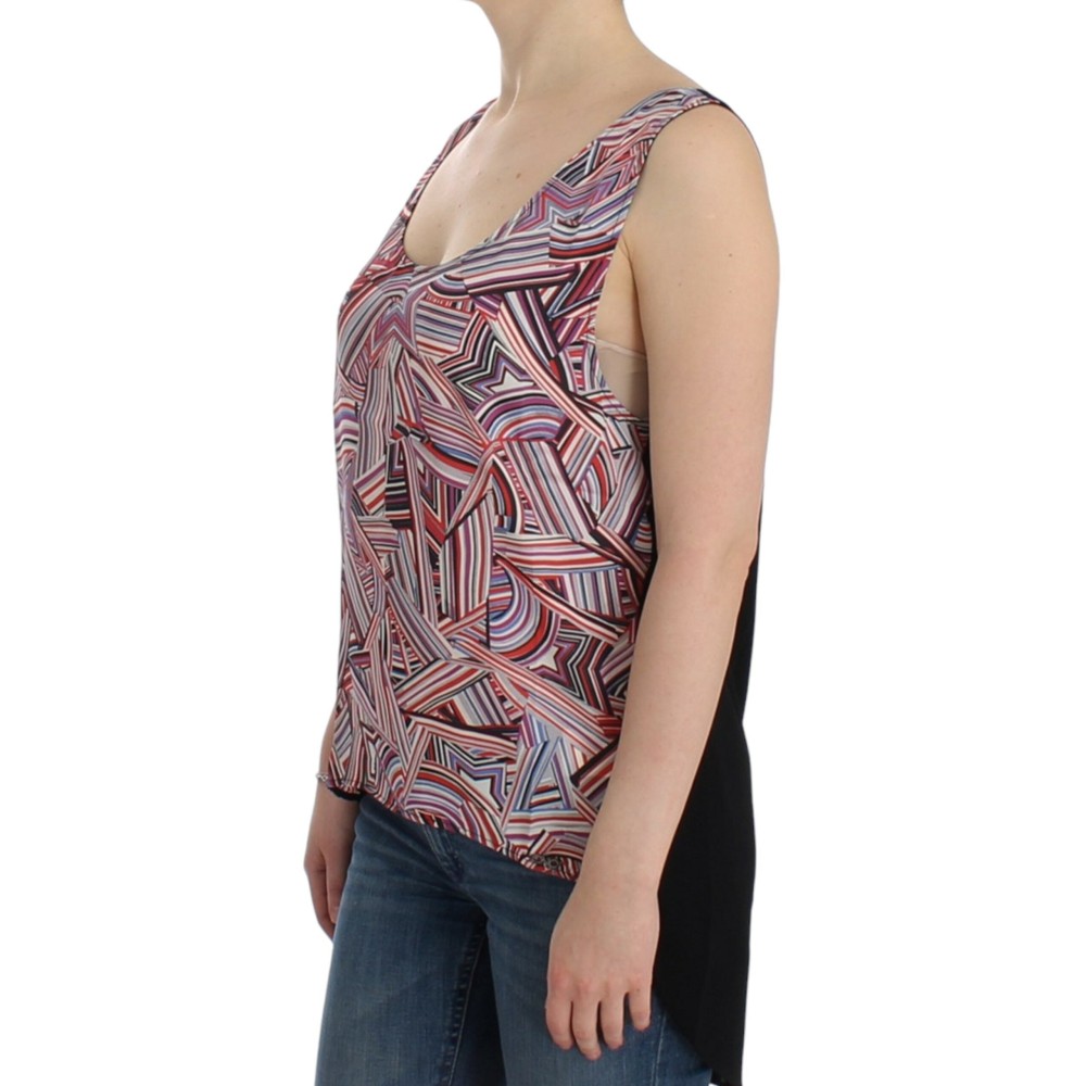 Costume National Schickes ärmelloses Multicolor-Top