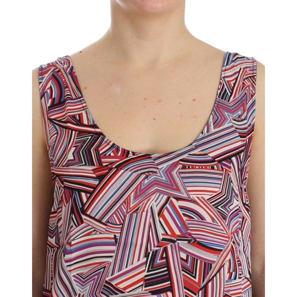 Costume National Schickes ärmelloses Multicolor-Top