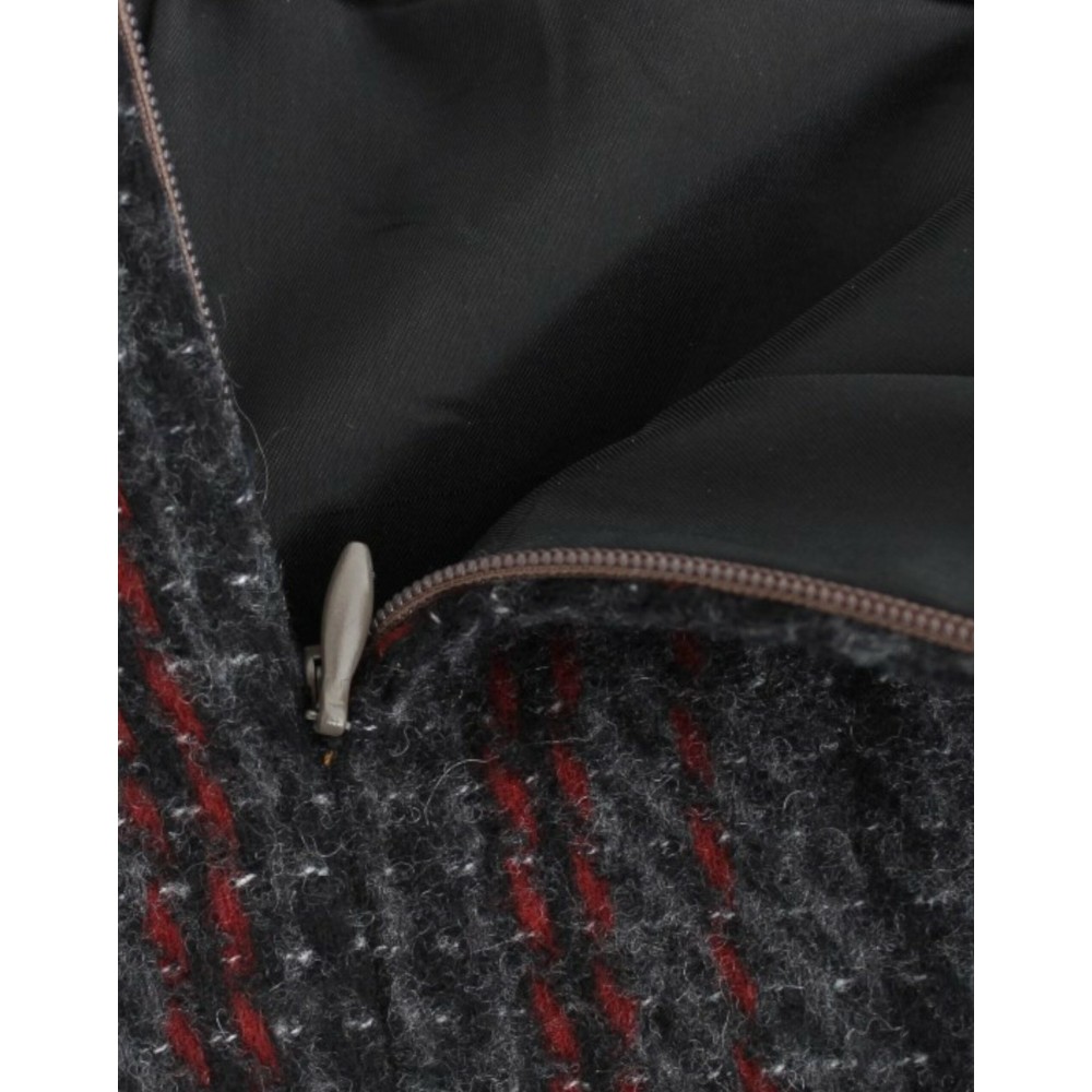 Costume National Schicker Minirock aus Wollmischung in Grau