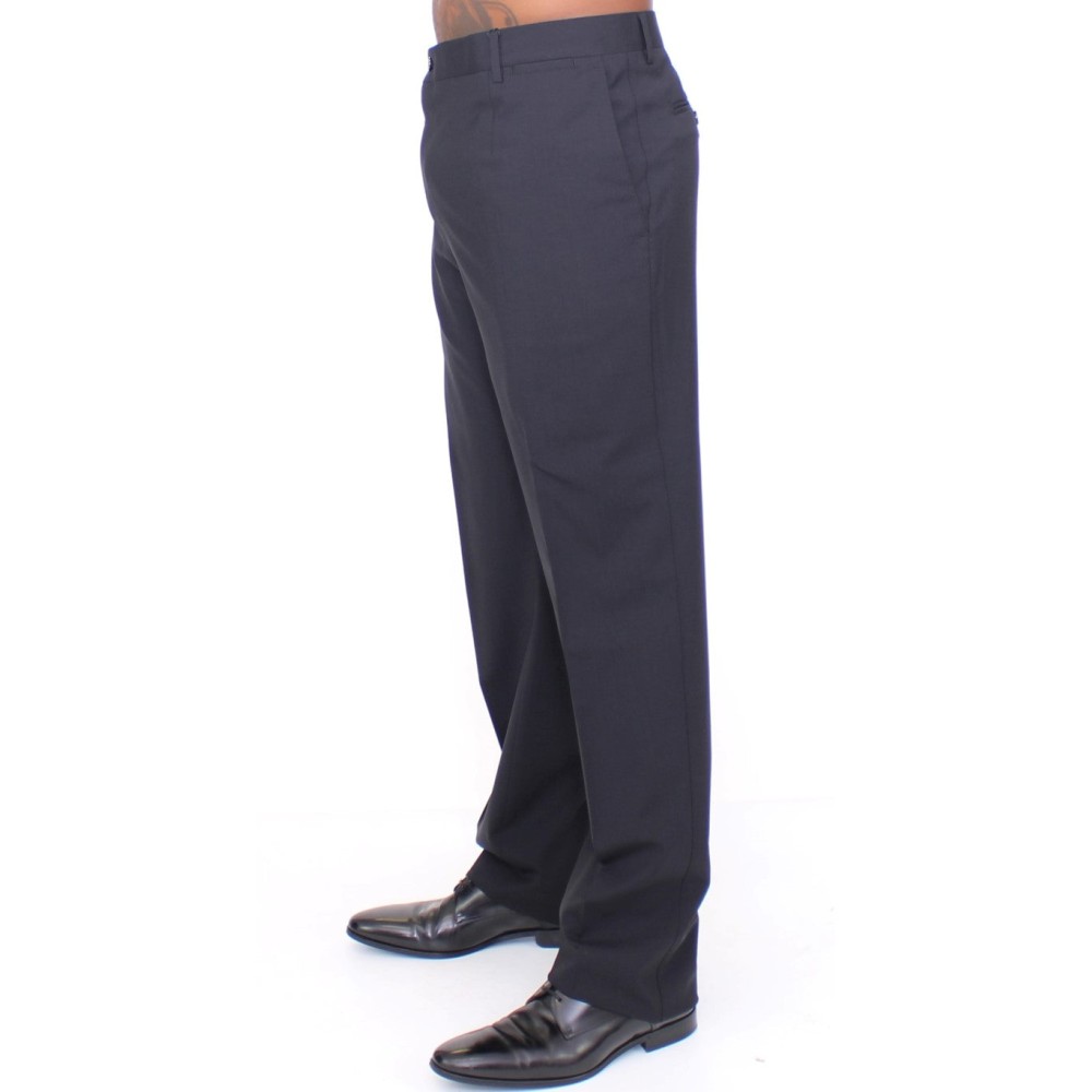 Dolce & Gabbana Elegante plissierte Hose aus schwarzer Wolle