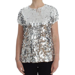 Dolce & Gabbana Enchanted Sicily Abendbluse mit Pailletten