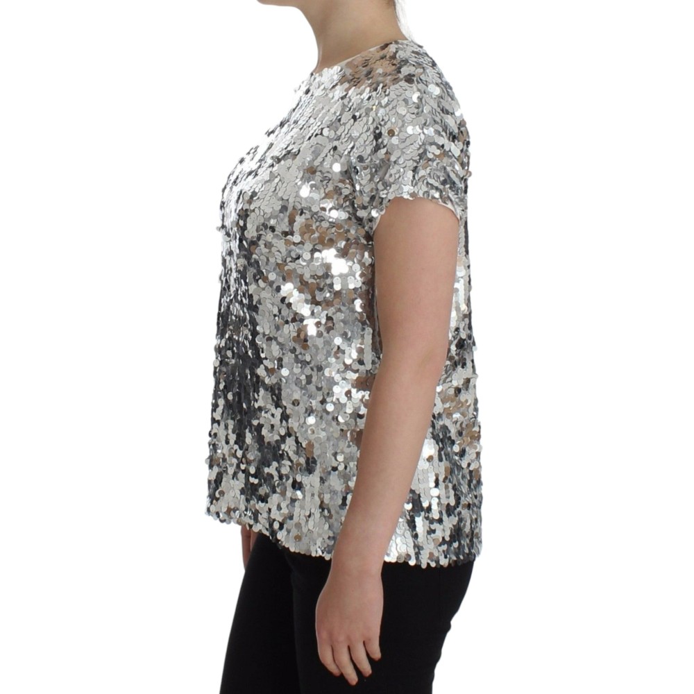 Dolce & Gabbana Enchanted Sicily Abendbluse mit Pailletten