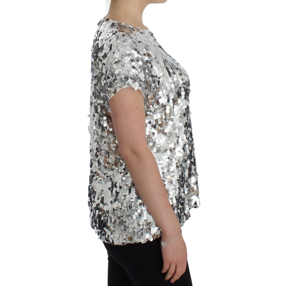 Dolce & Gabbana Enchanted Sicily Abendbluse mit Pailletten