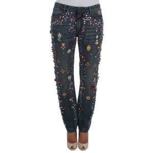 Dolce & Gabbana Verzauberte Sizilien Kristallherz Boyfriend Jeans