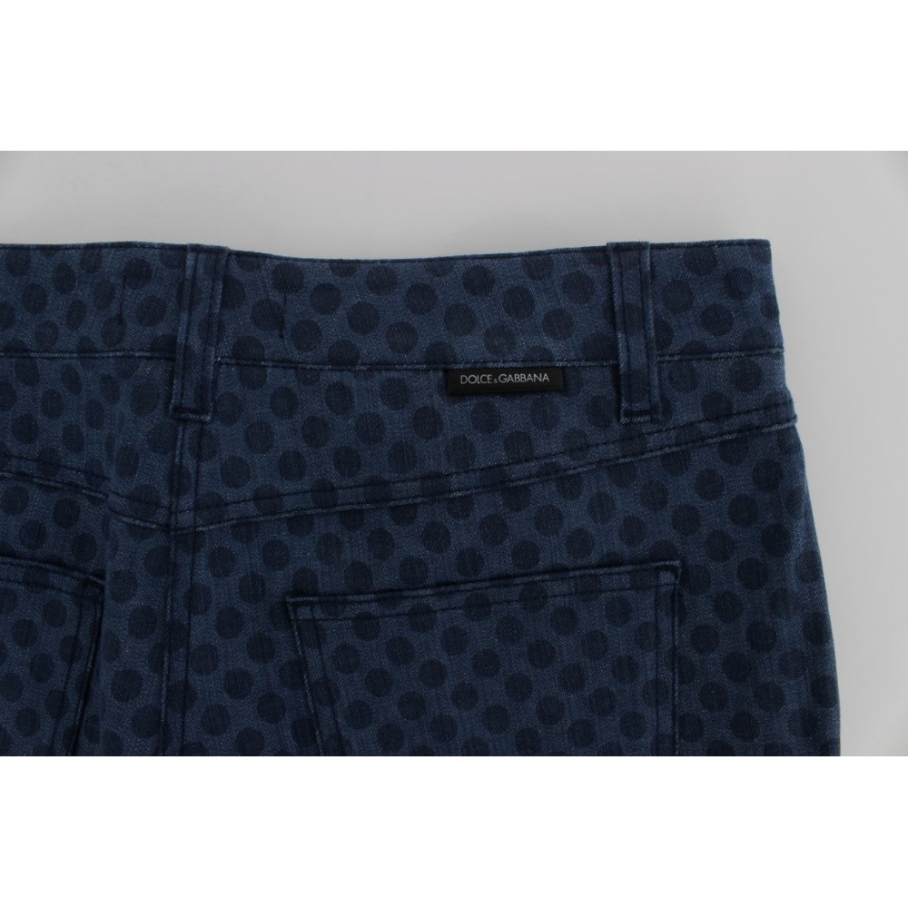 Dolce & Gabbana Gepunktete Capri-Stretch-Jeans
