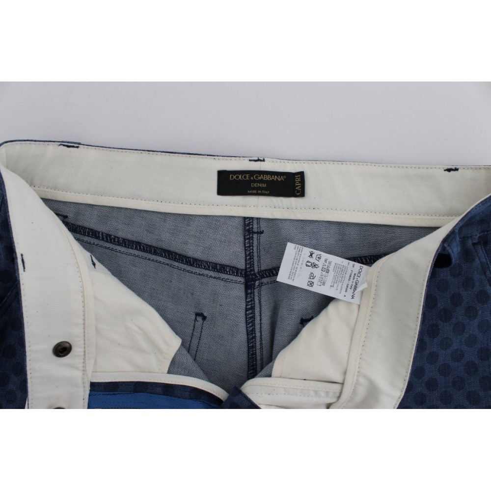 Dolce & Gabbana Gepunktete Capri-Stretch-Jeans